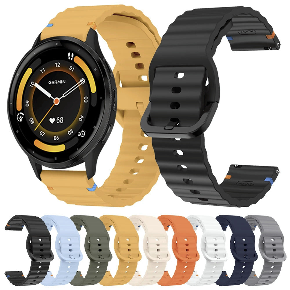 Samsung Galaxy Watch 6 40mm Strap Wave Sports Soft Silicone Watch Band