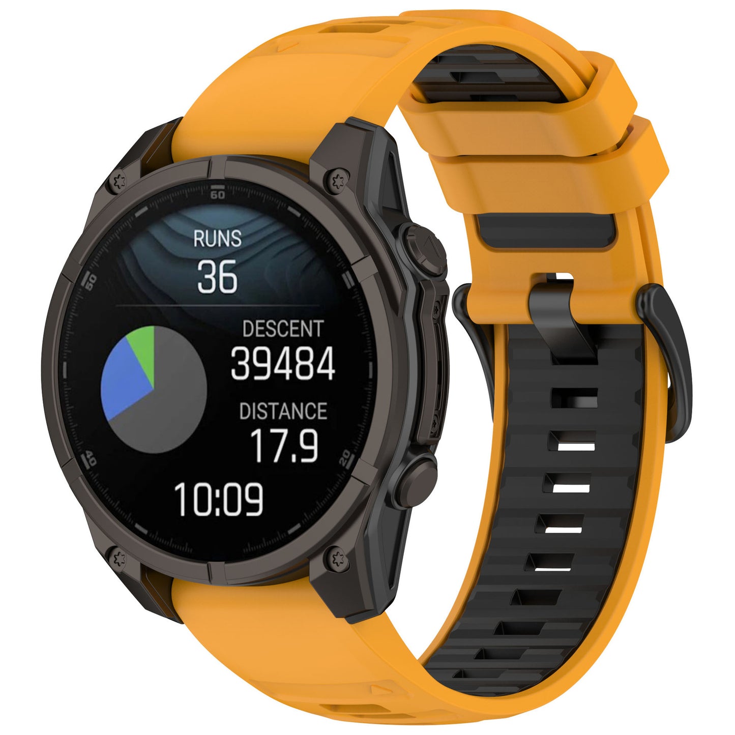 Garmin Fenix 8 Solar 47mm Strap Soft Silicone Two Tone Fitness Sports Band