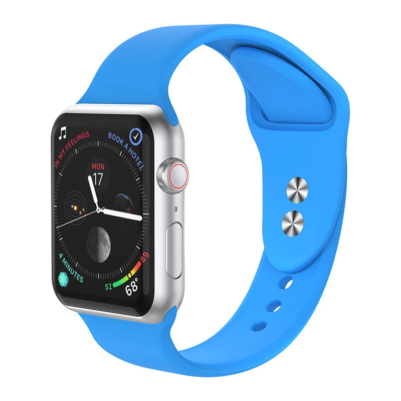 Apple Watch SE Soft Replacement Silicone Strap Sports Slim Watch Band