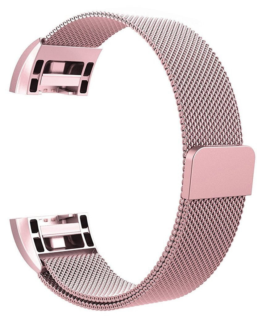 Fitbit Charge 2 Magnetic Milanese Metal Mesh Loop Band Strap Stainless Steel