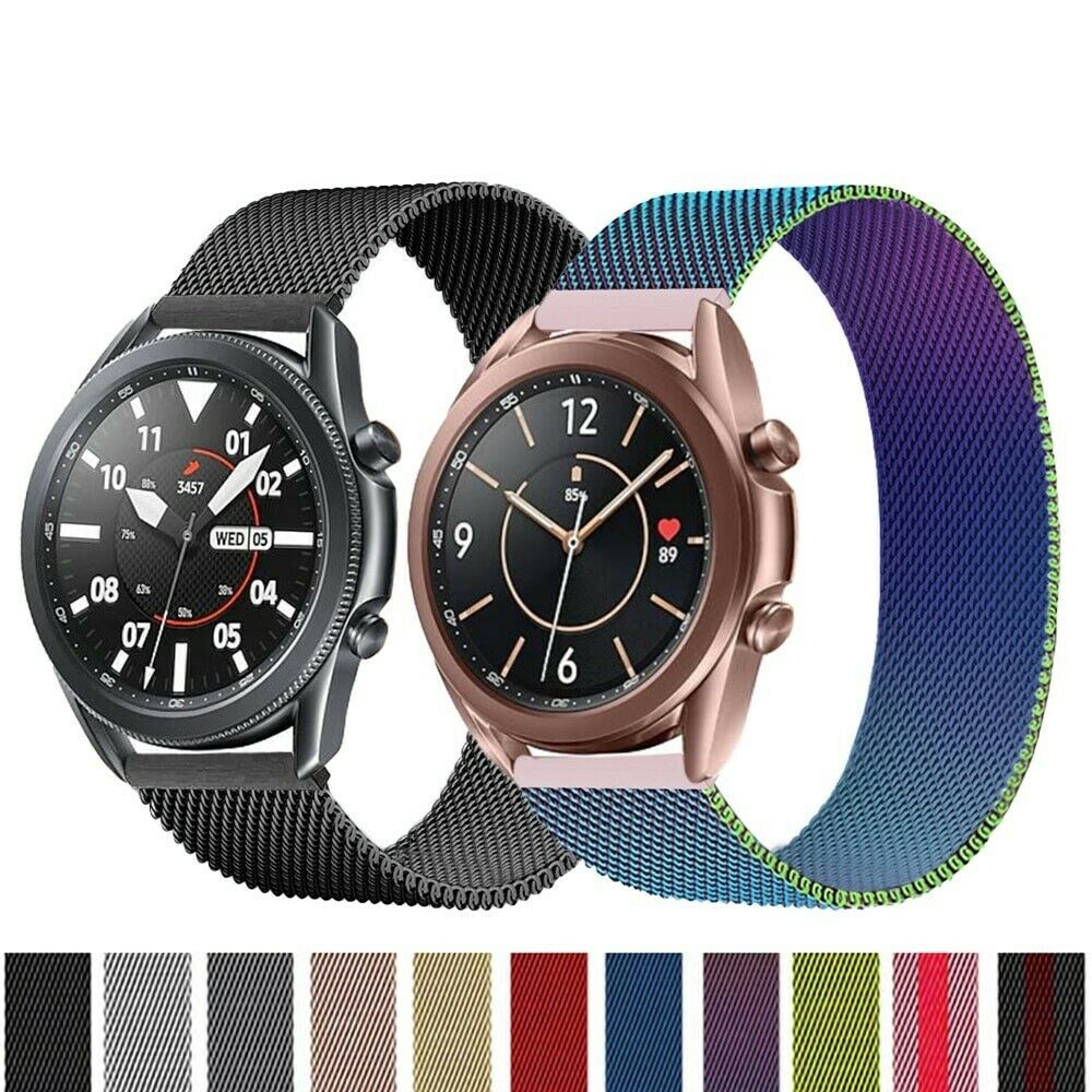 Samsung Galaxy Watch 3 (45mm) Magnetic Milanese Metal Mesh Loop Band Strap Stainless Steel