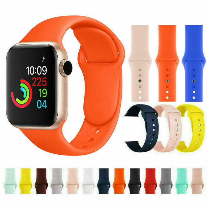 Apple Watch Series 3 Soft Replacement Silicone Strap Sports Slim Watch Band