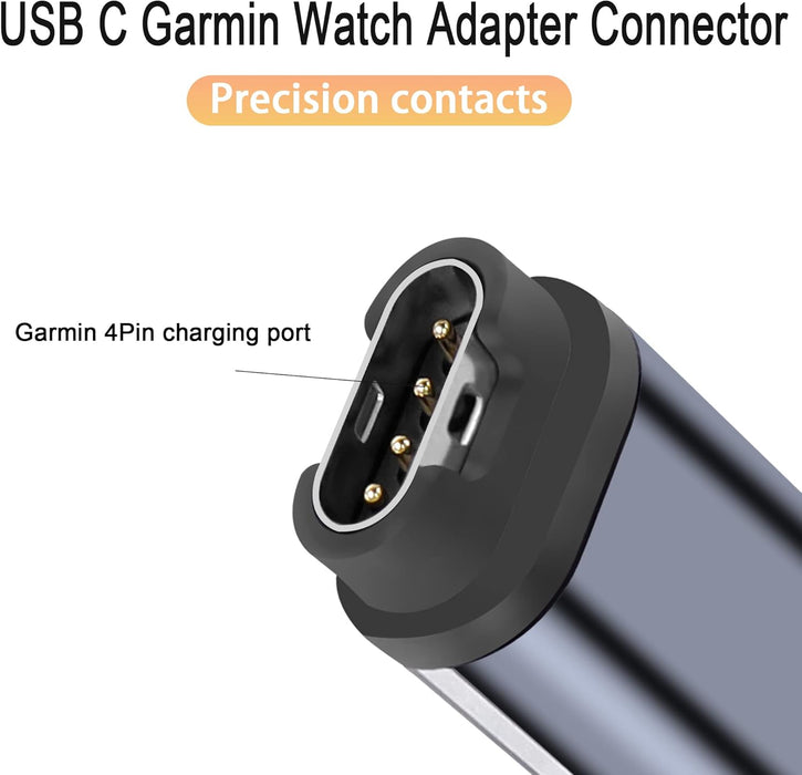 Garmin Fenix 5 USB C Type-C to Garmin Watch Charger Adapter