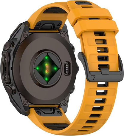 Garmin Fenix 8 Solar 47mm Strap Soft Silicone Two Tone Fitness Sports Band