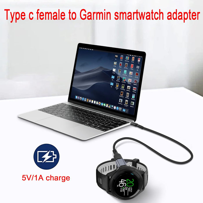 Garmin Fenix 5 USB C Type-C to Garmin Watch Charger Adapter
