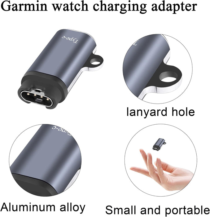 Garmin Fenix 5 USB C Type-C to Garmin Watch Charger Adapter