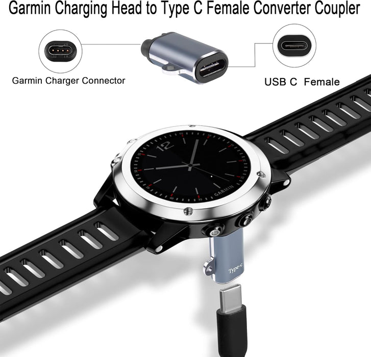 Garmin Fenix 5 USB C Type-C to Garmin Watch Charger Adapter
