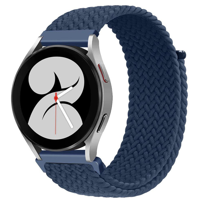 Samsung Galaxy Watch 4 (44 MM) Braided Nylon Elastic Loop Band Strap Velcro Closure