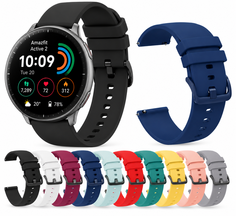Amazfit Active 2 Silicone Sport Watch Strap Band Soft Solid Color