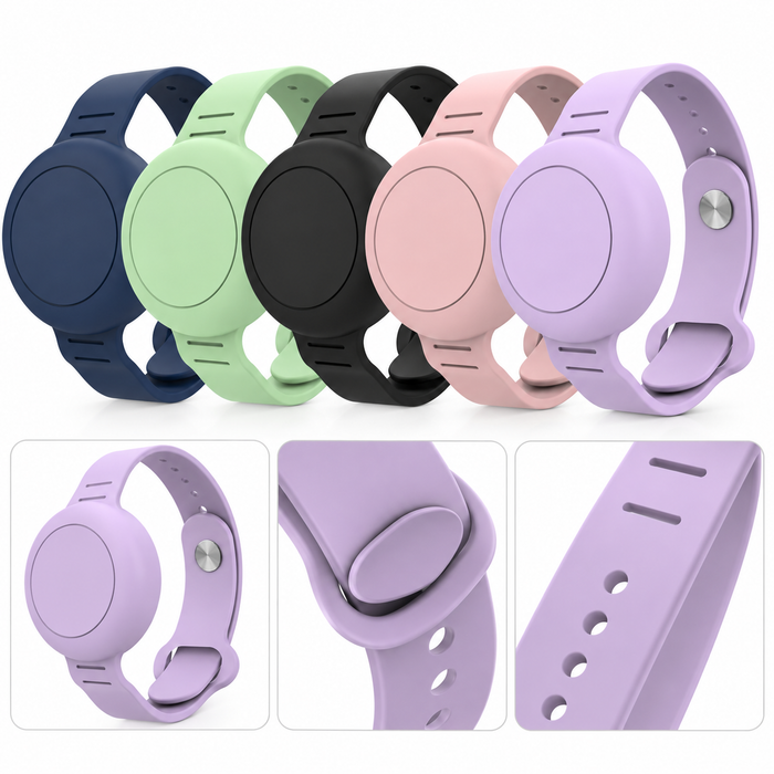 Apple AirTag Silicone Wrist Strap Case Holder Protective Tracker Band
