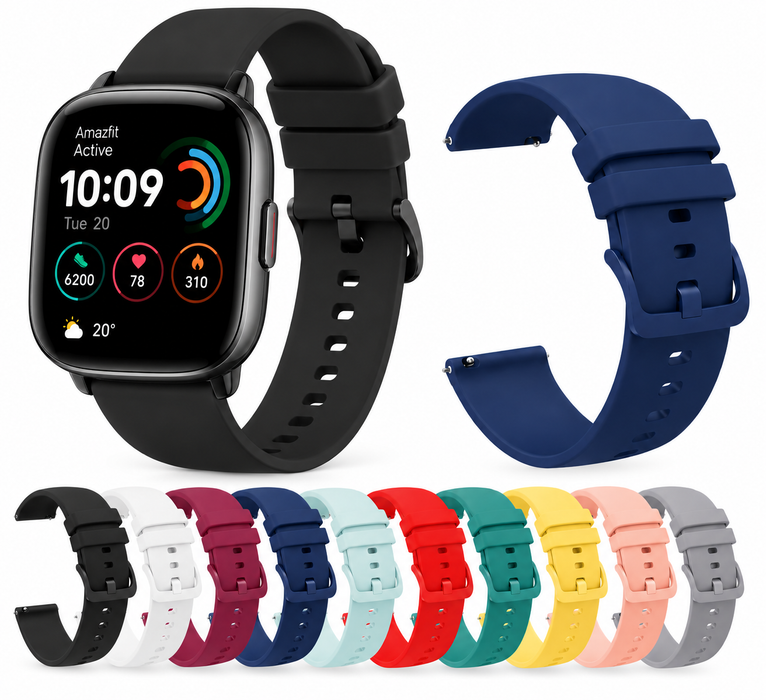 Amazfit Active Silicone Sport Watch Strap Band Soft Solid Color