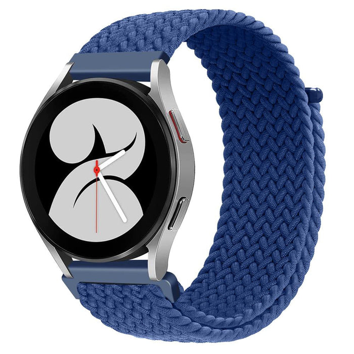 Samsung Galaxy Watch 4 (44 MM) Braided Nylon Elastic Loop Band Strap Velcro Closure