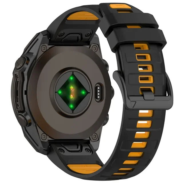 Garmin Fenix 8 Solar 47mm Strap Soft Silicone Two Tone Fitness Sports Band
