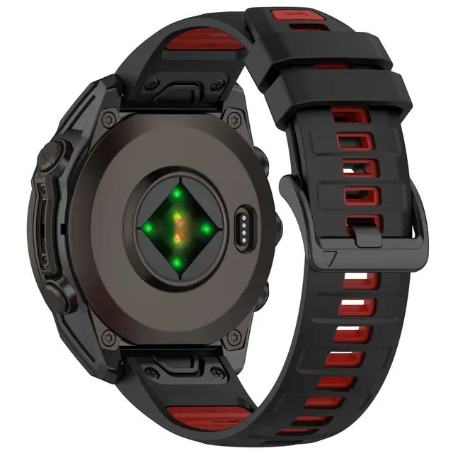 Garmin Fenix 8 Solar 47mm Strap Soft Silicone Two Tone Fitness Sports Band