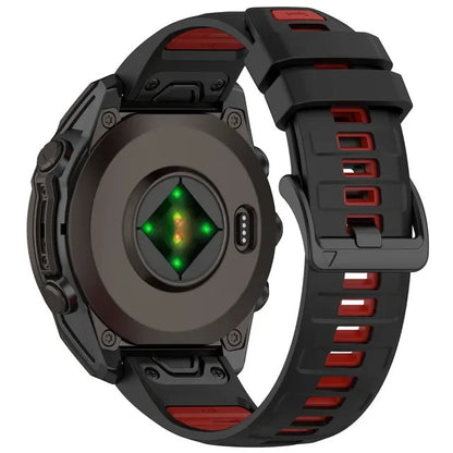 Garmin Fenix 8 Solar 47mm Strap Soft Silicone Two Tone Fitness Sports Band