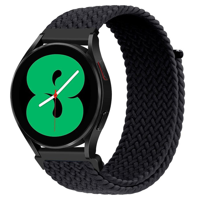 Samsung Galaxy Watch 4 (44 MM) Braided Nylon Elastic Loop Band Strap Velcro Closure