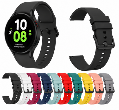 Samsung Galaxy Watch 4 44mm Silicone Sport Watch Strap Band Soft Solid Color