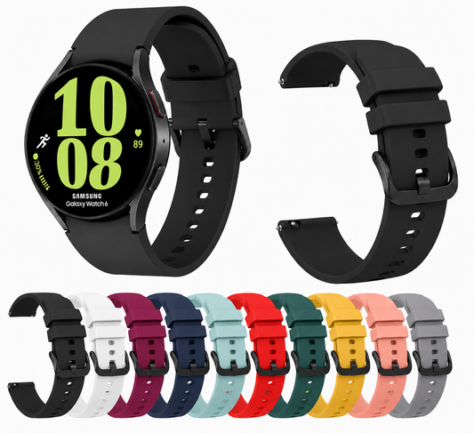 Samsung Galaxy Watch 6 40mm Silicone Sport Watch Strap Band Soft Solid Color
