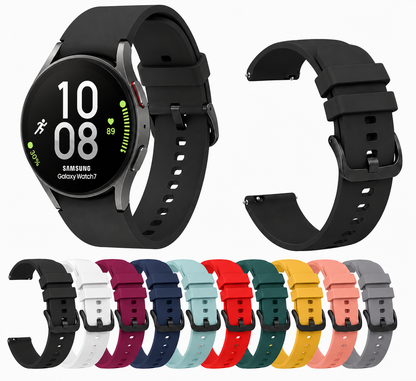 Samsung Galaxy Watch 7 44mm Silicone Sport Watch Strap Band Soft Solid Color