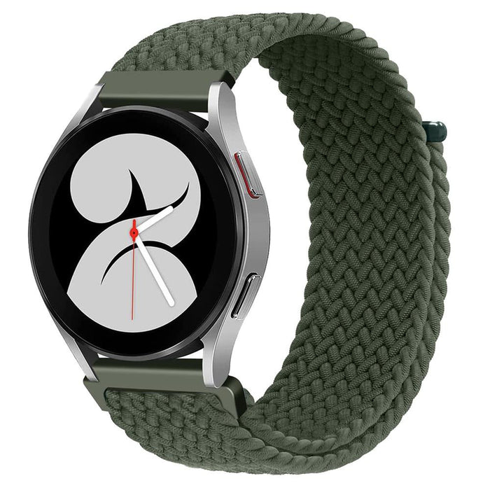 Samsung Galaxy Watch 4 Classic (42 MM) Braided Nylon Elastic Loop Band Strap Velcro Closure