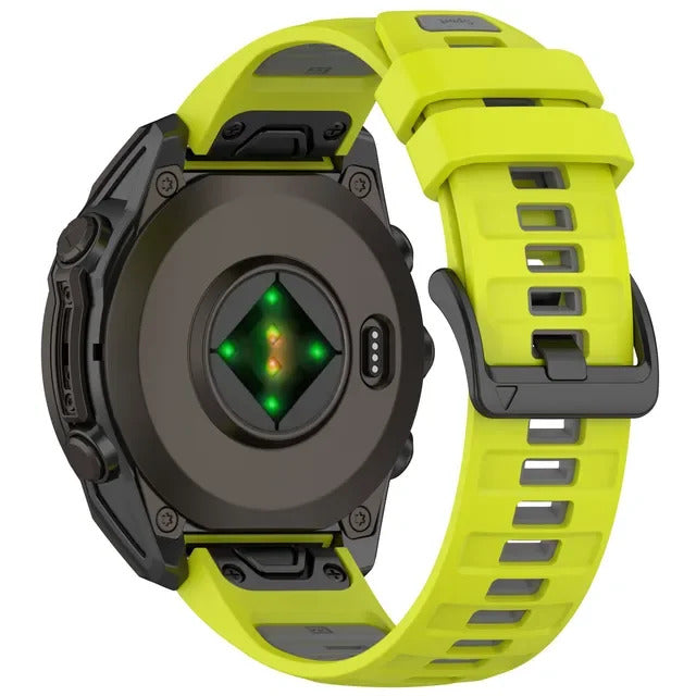 Garmin Fenix 8 Solar 47mm Strap Soft Silicone Two Tone Fitness Sports Band