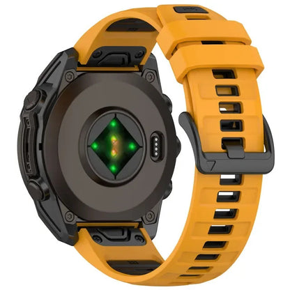 Garmin Fenix 8 Solar 47mm Strap Soft Silicone Two Tone Fitness Sports Band