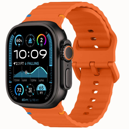 Apple Watch Ultra 2 Replacement Strap Silicone Wave Sports Band