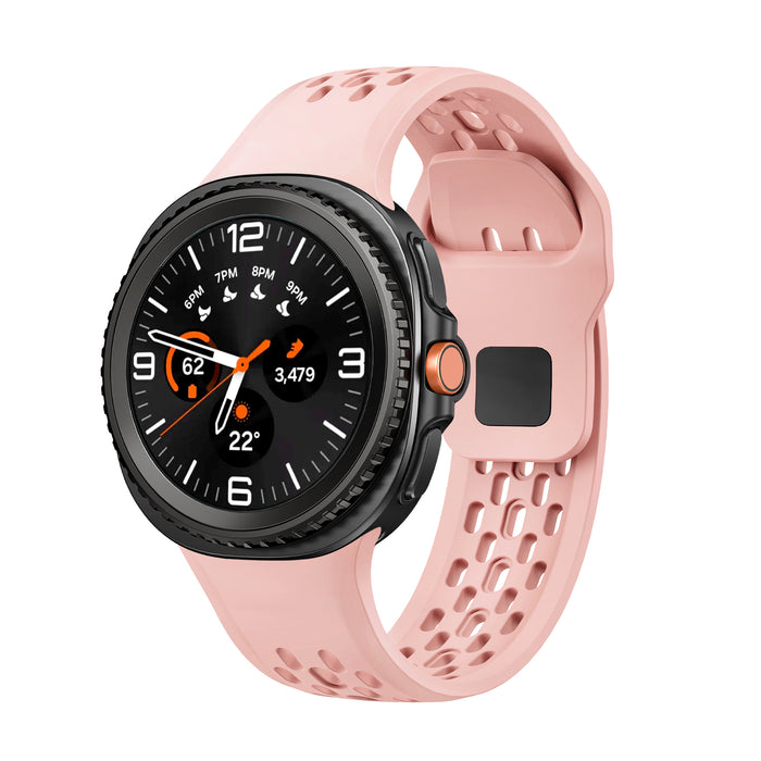 Samsung Galaxy Watch 8 44 MM Strap Smart Watch Band Sports Soft Silicone Hole Band