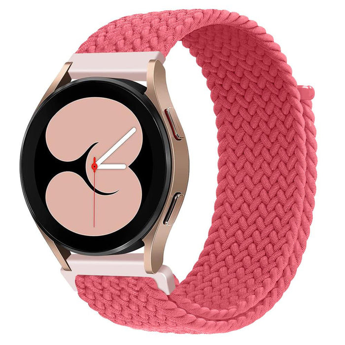 Samsung Galaxy Watch 4 (44 MM) Braided Nylon Elastic Loop Band Strap Velcro Closure