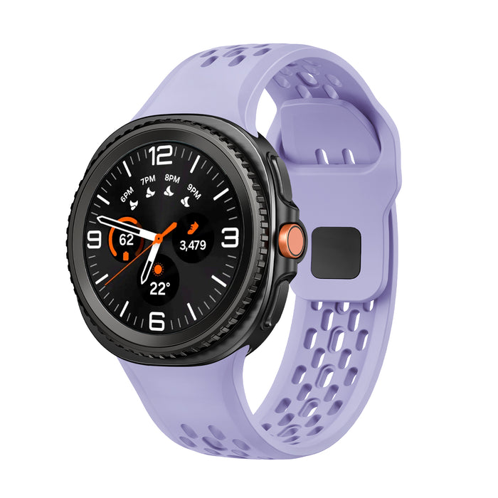 Samsung Galaxy Watch 8 44 MM Strap Smart Watch Band Sports Soft Silicone Hole Band