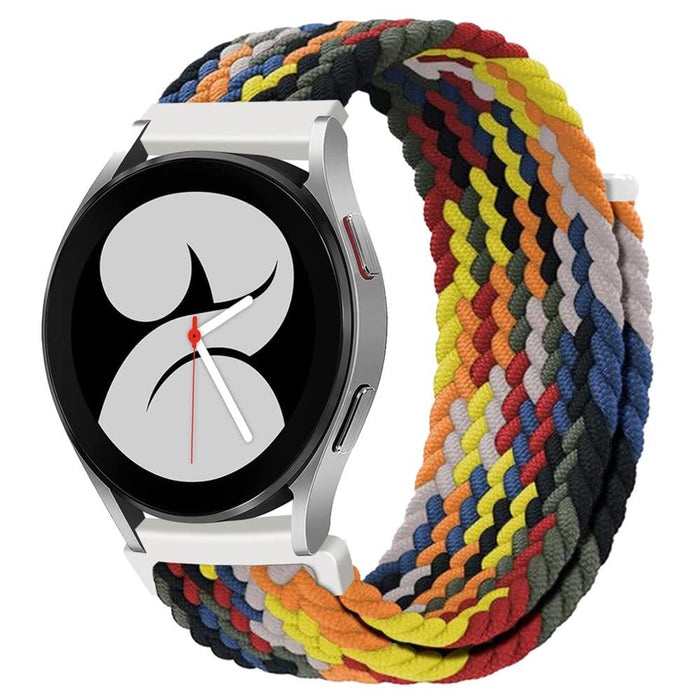 Samsung Galaxy Watch 4 (44 MM) Braided Nylon Elastic Loop Band Strap Velcro Closure