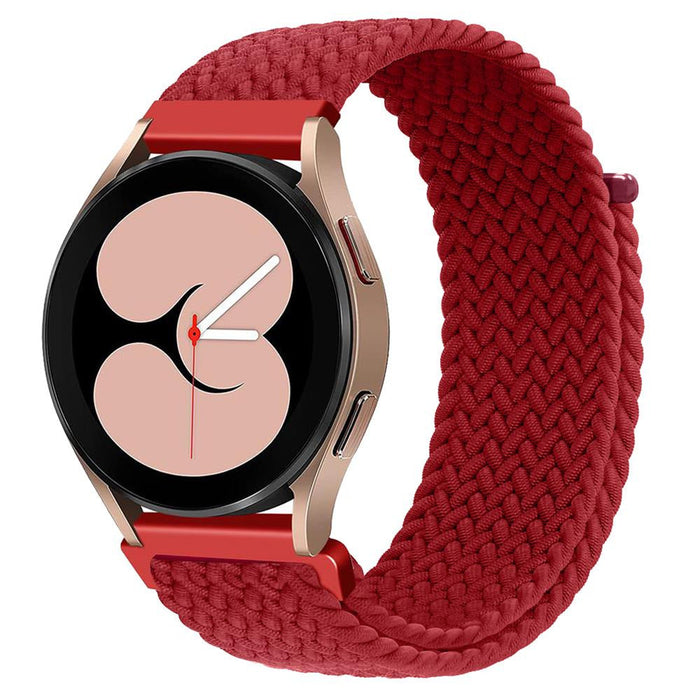 Samsung Galaxy Watch 4 (44 MM) Braided Nylon Elastic Loop Band Strap Velcro Closure