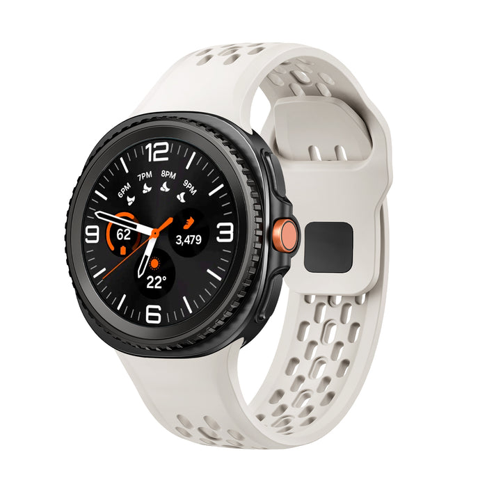 Samsung Galaxy Watch 8 44 MM Strap Smart Watch Band Sports Soft Silicone Hole Band