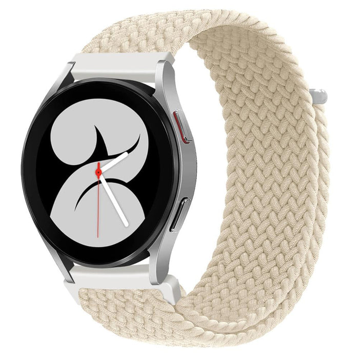 Samsung Galaxy Watch 4 (44 MM) Braided Nylon Elastic Loop Band Strap Velcro Closure