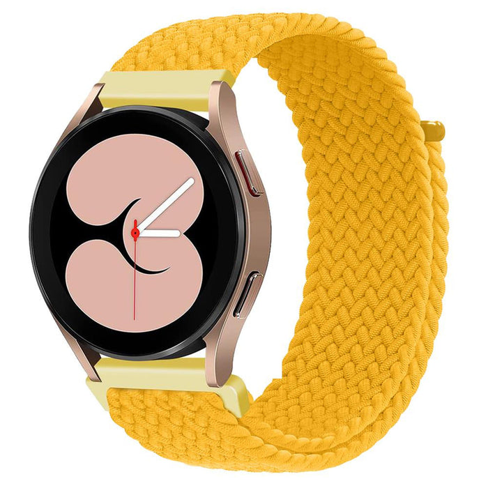 Samsung Galaxy Watch 4 (44 MM) Braided Nylon Elastic Loop Band Strap Velcro Closure