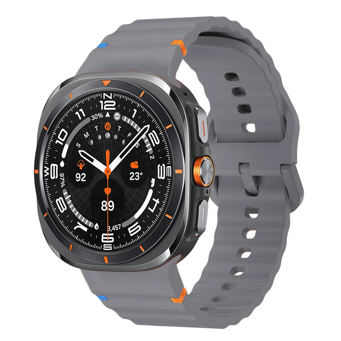 Samsung Galaxy Watch 8 40 MM Strap Wave Sports Soft Silicone Watch Band Bracelet
