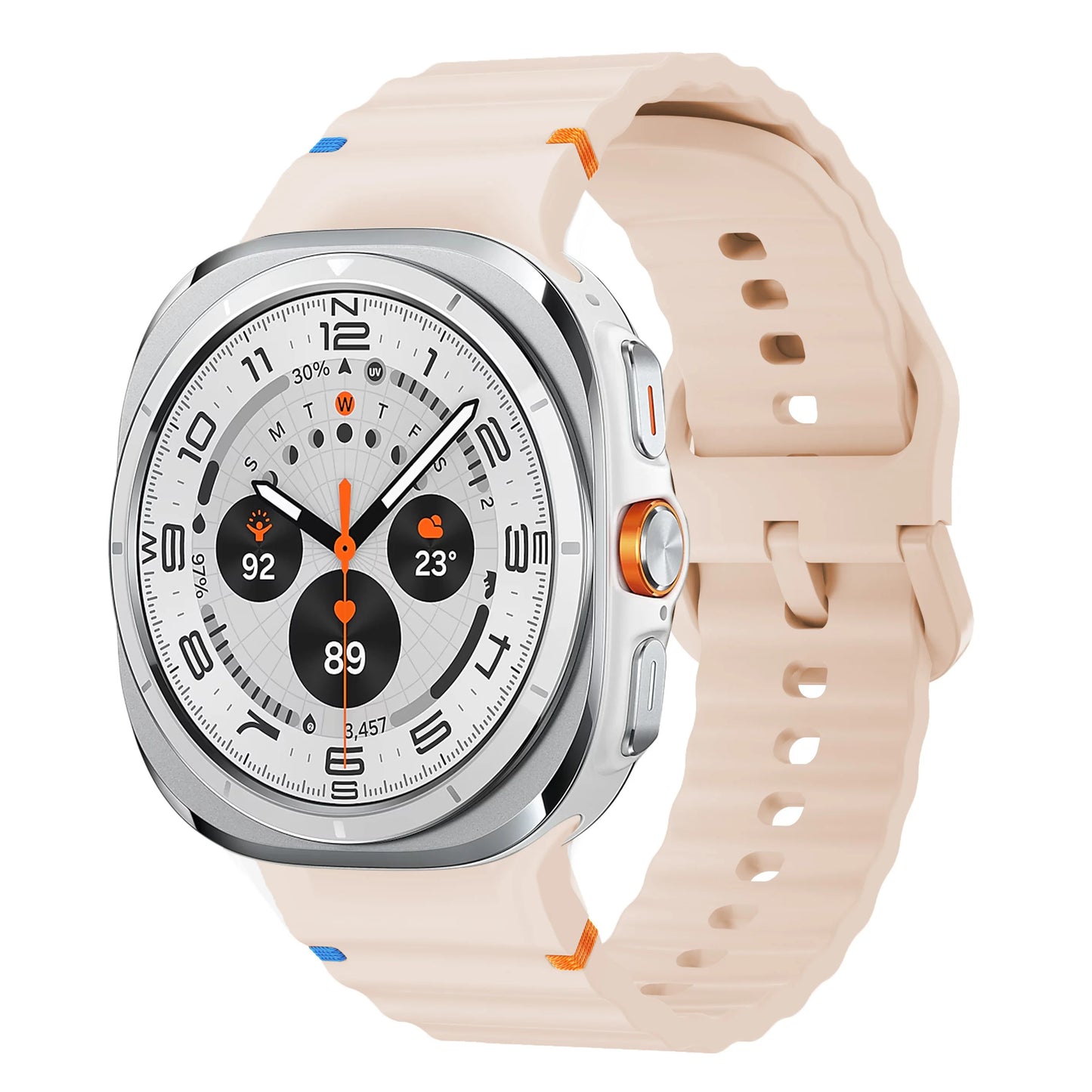 Samsung Galaxy Watch 8 44 MM Silicone Strap Wave Sports Soft Watch Band Bracelet