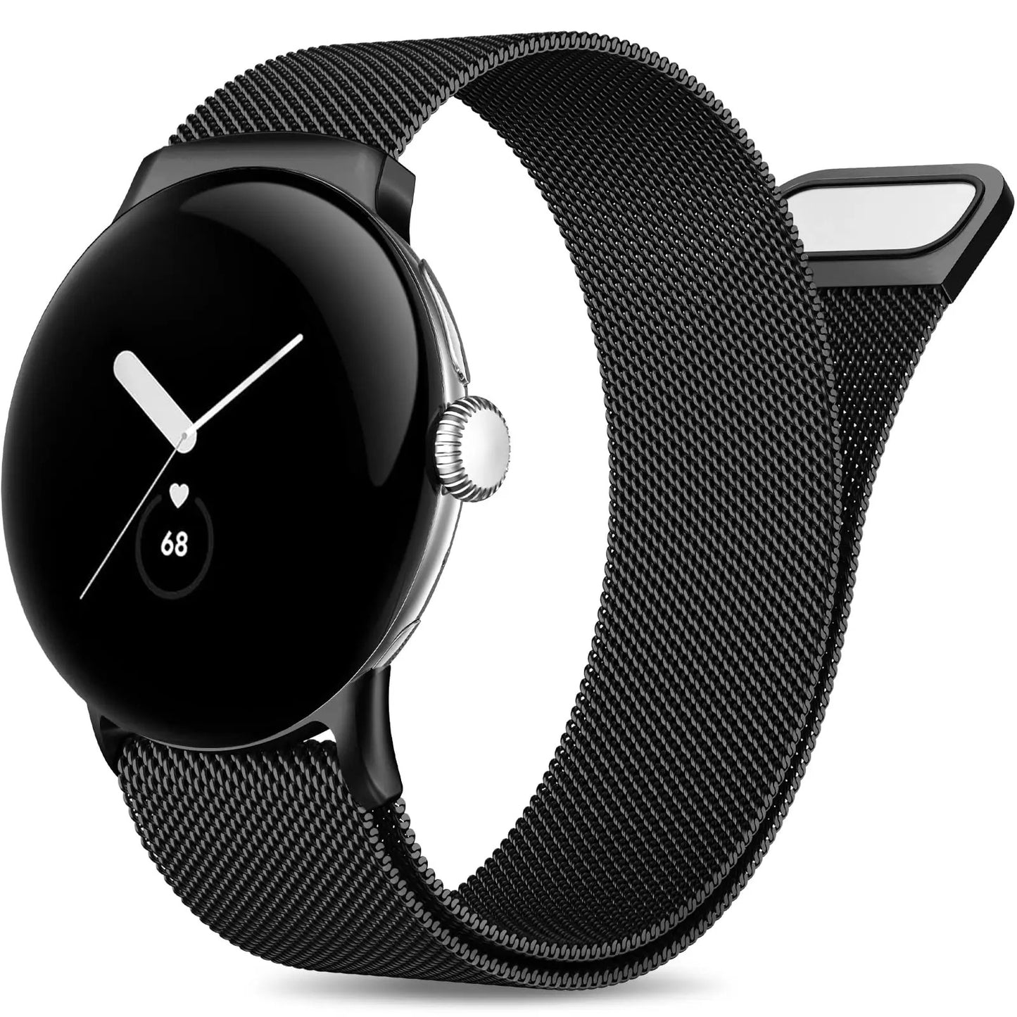 Google Pixel Watch 1 Strap Magnetic Milanese Metal Mesh Loop Band Stainless Steel
