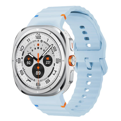 Samsung Galaxy Watch 8 44 MM Silicone Strap Wave Sports Soft Watch Band Bracelet