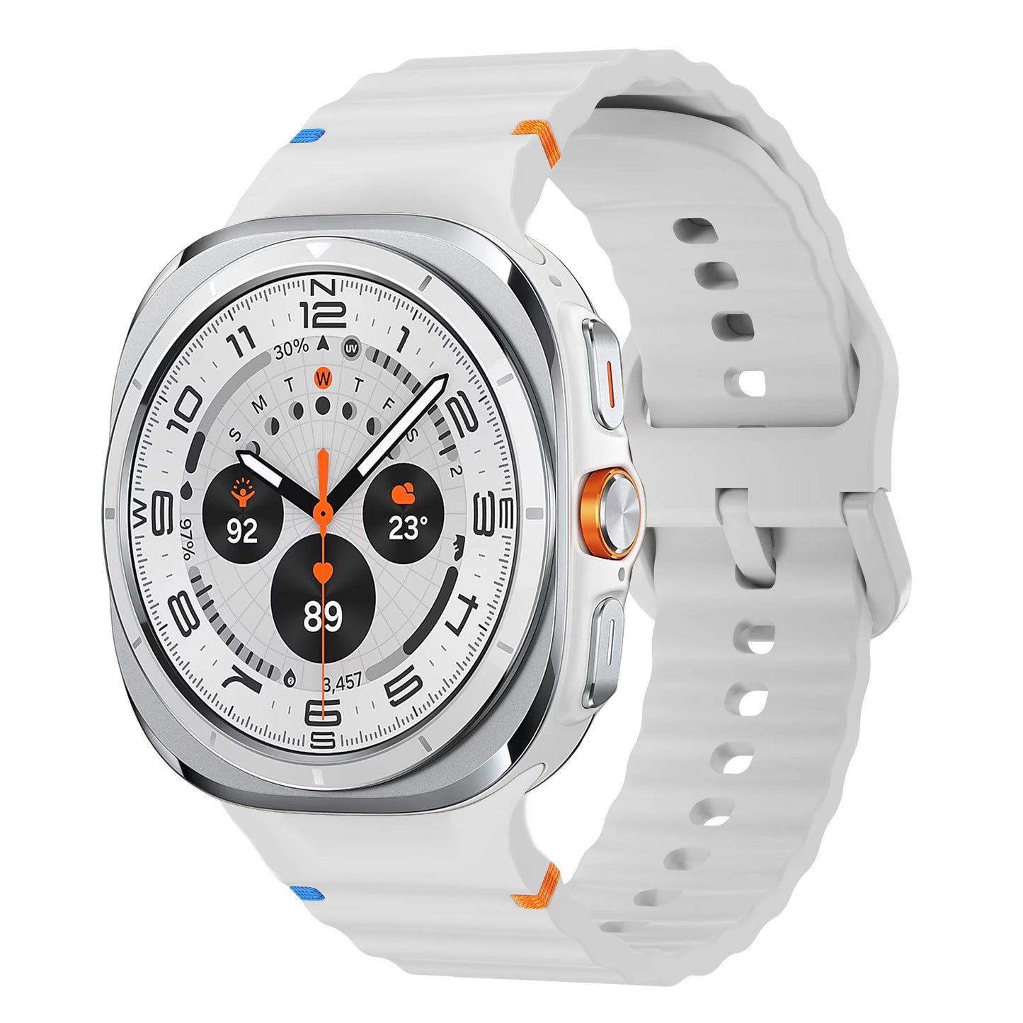 Samsung Galaxy Watch 8 44 MM Silicone Strap Wave Sports Soft Watch Band Bracelet