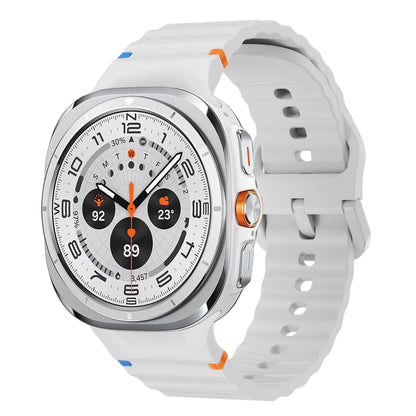 Samsung Galaxy Watch 8 44 MM Silicone Strap Wave Sports Soft Watch Band Bracelet