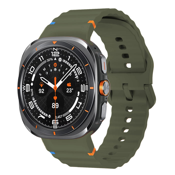 Samsung Galaxy Watch 8 40 MM Strap Wave Sports Soft Silicone Watch Band Bracelet