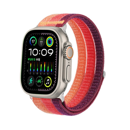 Apple Watch SE Woven Nylon Watch Strap Two-Tone Slim Sports Band