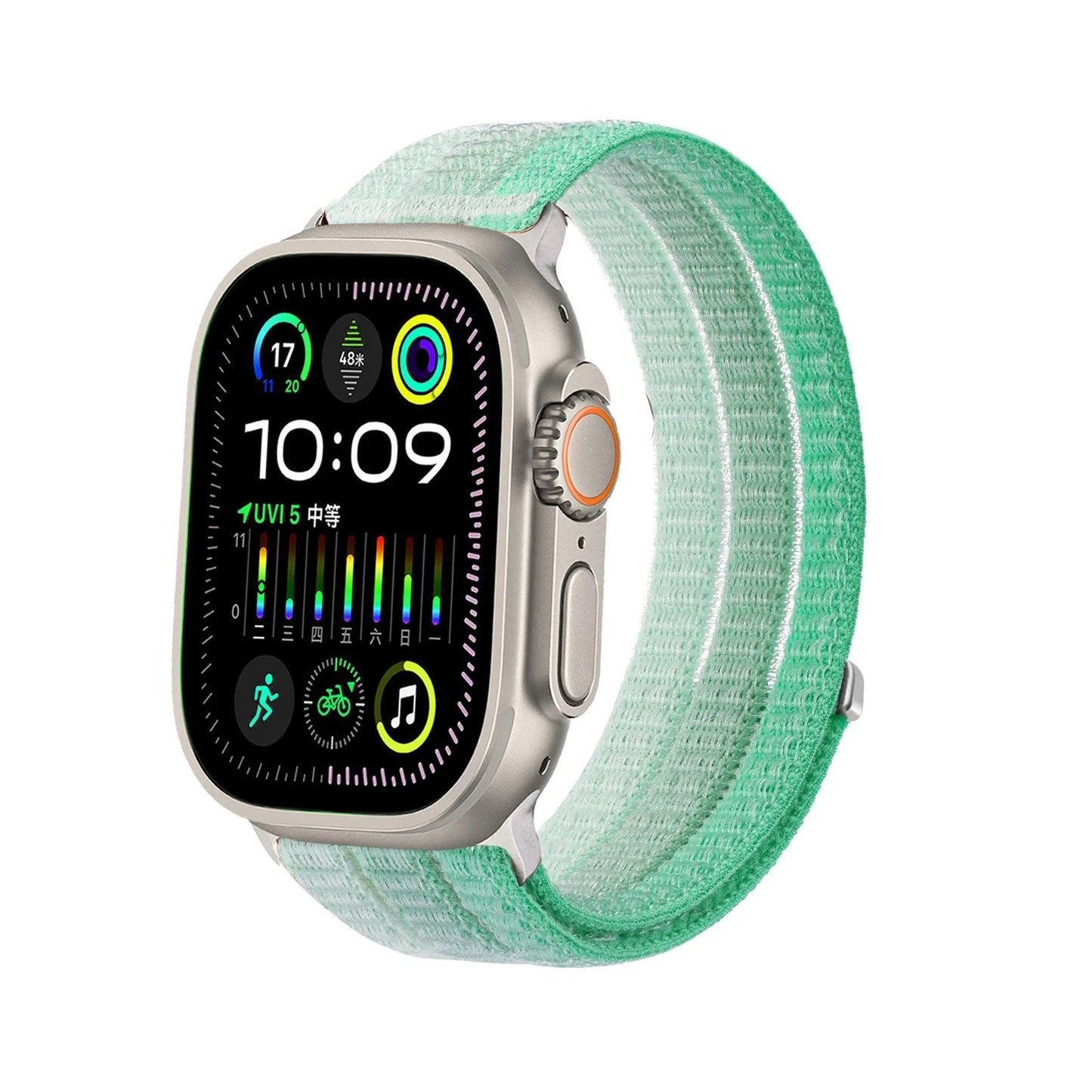 Apple Watch SE Woven Nylon Watch Strap Two-Tone Slim Sports Band