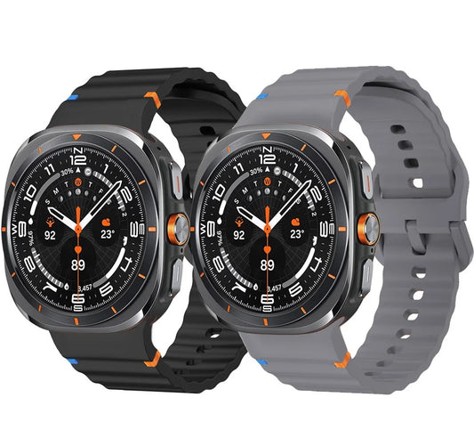 Samsung Galaxy Watch 8 Classic Silicone Strap Wave Sports Soft Watch Band Bracelet