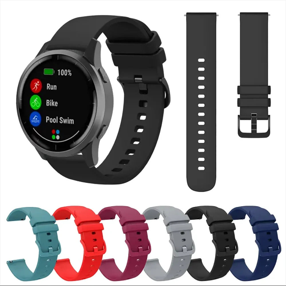 Garmin Venu Silicone Sport Watch Strap Band Soft Solid Color