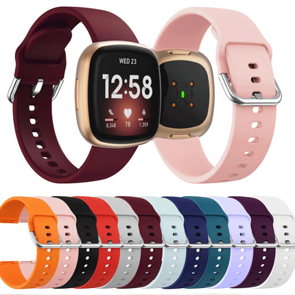 Fitbit Versa 3 Strap Rubber Band Soft Silicone Solid Color Replacement