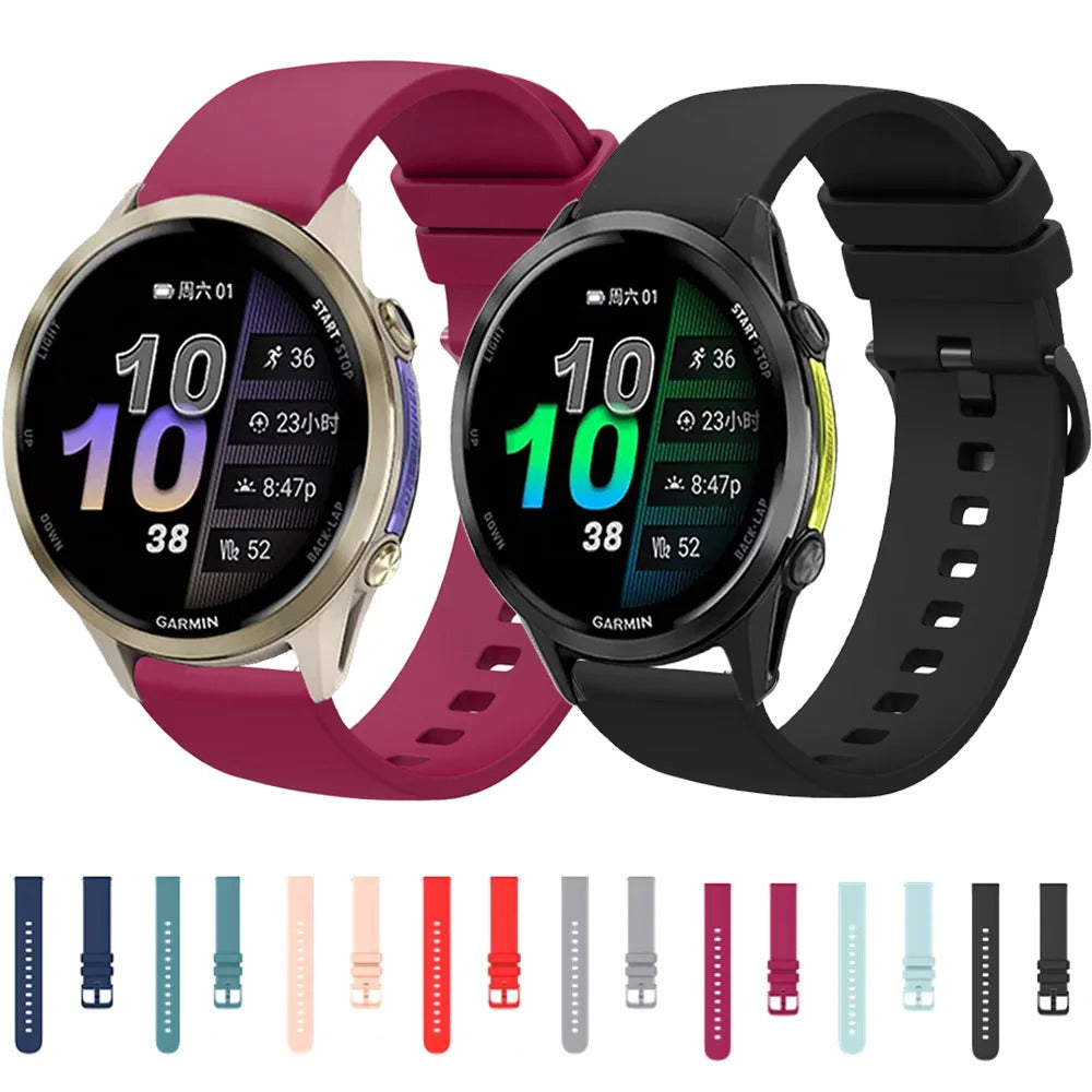 Garmin Approach S44 Silicone Sport Watch Strap Band Soft Solid Color