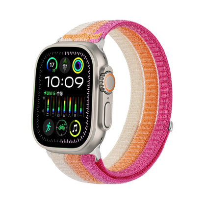 Apple Watch SE Woven Nylon Watch Strap Two-Tone Slim Sports Band