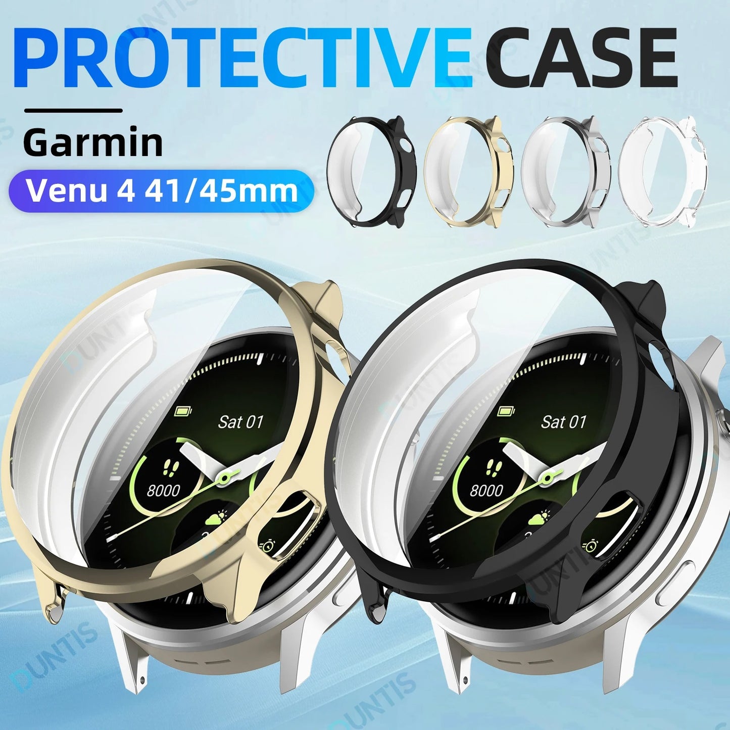 Garmin Venu 4 41mm 45mm Case Soft TPU Protective Bumper Screen Protector Cover